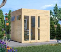 Gartenhaus Jena 04 inkl. Fußboden, Naturbelassen - Elementgartenhaus, Nutzfläche: 5,1 m²