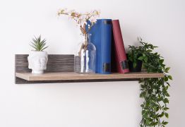 Hängeregal Sichling 08, Farbe: Eiche Braun - Abmessungen: 12 x 60 x 20 cm (H x B x T)