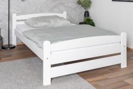 Weißes Einzelbett, modernes Gästebett Buche Massivholz 118, inkl. Lattenrost, Liegefläche 120 x 200 cm, hochwertig verarbeitet, langlebig und stabil