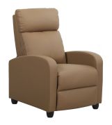 Relaxsessel Luanda 61, Farbe Cappuccino, 101 x 69 x 87 cm, verstellbare Rückenlehne und Fußstütze, Sitzfläche mit Taschen- und Wellenfederung