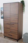 Schrank Altels 20, Farbe: Walnuss - Abmessungen: 185 x 91 x 51 cm (H x B x T)