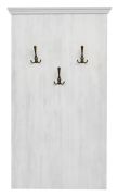 Garderobe Bibaor 09, Farbe: Eiche Weiß - 133 x 75 x 5 cm (H x B x T)