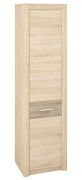 Schrank Mesquite 03, Farbe: Sonoma Eiche hell / Sonoma Eiche Trüffel, Türanschlag Rechts - Abmessungen: 199 x 54 x 40 cm (H x B x T), mit 1 Tür und 6 Fächern