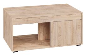 Couchtisch Decorah 08, Farbe: Eiche hell - Abmessungen: 111 x 68 x 51 cm (B x T x H)