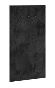 Garderobe Lautela 07, Farbe: Schwarz - Abmessungen: 153 x 80 x 3 cm (H x B x T)