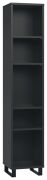 Regal Chiflero 22, Farbe: Schwarz - Abmessungen: 195 x 39 x 38 cm (H x B x T)