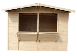 Verkaufsstand - 3,36 x 2,65 Meter, 17mm Elementstärke