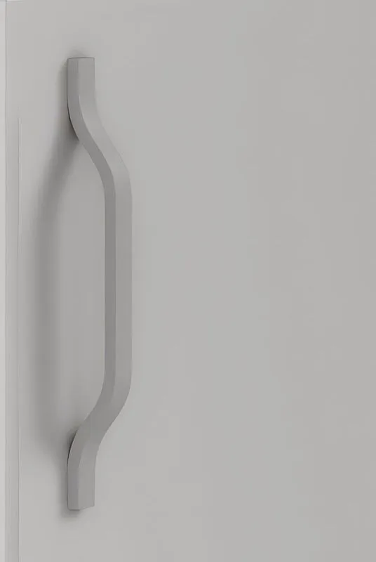 Metallgriff für Schrankaufsatz für Eckkleiderschrank Edegem 04 | Farbe: Grau