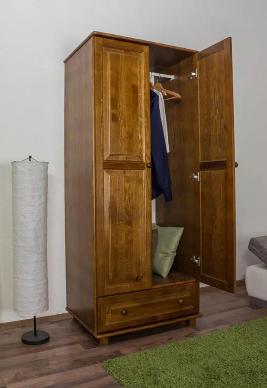 schmaler Kleiderschrank, Farbe: Eiche 190x80x60 cm Abbildung