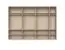 Siebentüriger Kleiderschrank mit genügend Stauraum Neiafu 25, verstellbare Füße, Soft-Close-Funktion, vier Kleiderstangen, Maße: 224 x 317 x 56 cm