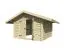 Holzschuppen / Gerätehaus mit Lüftungslücken zwischen Wandbrettern, aus Kiefernholz, gehobelt, 40 mm Blockbohlenhaus, Doppeltür, Grundfläche: 11 m², Satteldach, Außenmaße: 318 x 348 cm