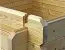 Holz-Gartenhaus 3,98 x 4,46 Meter (inkl. Dach) | Naturbelassen | Satteldach | 34 mm Blockbohlen-Haus Abbildung