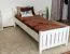 Kinderbett 80 x 200 cm | Massivholz: Buche | Weiß Lackiert Abbildung