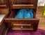 Schmaler Kleiderschrank | 2 Drehtüren | 2 Schubladen | 1 Fach | mit Kleiderstange | 80 cm breit | Massivholz | Farbe: Nuss Abbildung