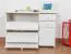 Schuhschrank Kiefer Holz massiv, Farbe: Weiß 62x90x40 cm Abbildung