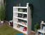Regal, Küchenregal, Wohnzimmerregal, Bücherregal - 33,5 cm breit, Buche Holz-Massiv, Farbe: Weiß Abbildung