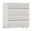 Kommode | Grau / Weiß | Jolais 05 | 93 x 90 x 43 cm | 4 Schubladen | Zweifarbig | Front in Holzoptik | ausreichend Stauraum | Modernes Design