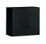 Wohnwand im eleganten Design Volleberg 13, Farbe: Eiche Wotan / Schwarz - Abmessungen: 140 x 260 x 40 cm (H x B x T), mit blauer LED-Beleuchtung