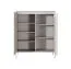 Helles Wohnzimmer - Set A Balta, 4-teilig, Push-to-open Funktion, Farbe: Beige, ABS-Kantenschutz, Beine: Metall