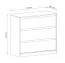 Kommode Gracilius 04 für Schlafzimmer und Wohnzimmer, 87 x 91,5 x 40 cm, 3 Schubladen mit viel Stauraum, Griffleisten, Eiche Cremona, ABS Kantenschutz