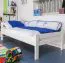 Bettrahmen für Kinder / Kinderbett 90 x 200 cm | Massivholz: Buche | Weiß Lackiert | besonders hohe Qualität Abbildung