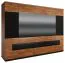 Kleiderschrank Walnuss / Schwarz 210x285x62 cm Abbildung