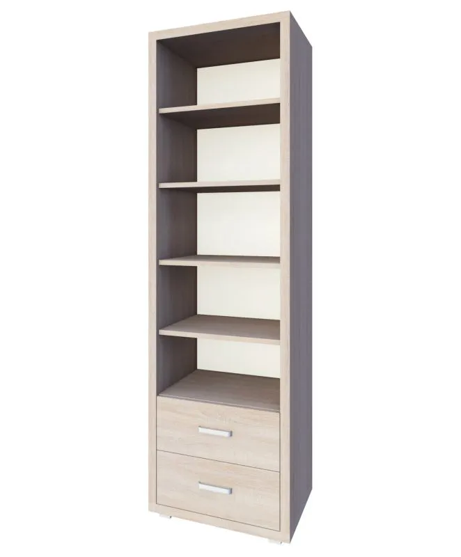 Regal Kerowagi 04, Farbe: Sonoma Eiche - Abmessungen: 200 x 60 x 41 cm (H x B x T)