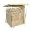 Saunahaus "Iida" SET mit Ofen 9 kW, Farbe: Terragrau - 508 x 276 cm (B x T), Grundfläche: 13,1 m²