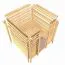 Sauna "Kirsa" SET AKTION mit graphitfarbener Tür & Ofen BIO 9 kW - 196 x 170 x 198 cm (B x T x H)