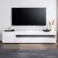 TV-Unterschrank Silvado 1 | Weiß Hochglänzend | 155 x 40 x 45 cm| großes Kippfach mit 2 Fächern | Griffloses Design | Robust & Langlebig | vollständig lackiert