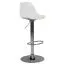 Design Barhocker Apolo 127, Farbe: Weiß / Chrome, Sitz 360° drehbar & höhenverstellbar
