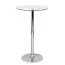 Runder Glasstehtisch Apolo 136, Farbe: Glas / Chrom, mit 10mm dicken Sicherheitsglas - Durchmesser: 60 cm