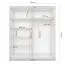 1,8 Meter breiter Schiebetürenschrank / Kleiderschrank mit Spiegel Seide / Eiche | Gorski 09 | 218 x 183 x 61 cm | 2 Türen | 6 Fächer | eckig