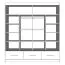 Kleiderschrank / Schiebetürenschrank 2,0 Meter breit | Lusatian 17 | Schwarz | mit Spiegel | 12 Fächer | 3 Schubladen | 2 Türen | 218 x 203 x 61 cm