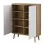 Kommode Maryhill 08, Farbe: Eiche Riviera / Weiß - Abmessungen: 134 x 107 x 40 cm (H x B x T)