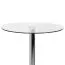 Runder Glasstehtisch Apolo 136, Farbe: Glas / Chrom, mit 10mm dicken Sicherheitsglas - Durchmesser: 60 cm
