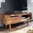 TV-Unterschrank / Lowboard, Farbe: Sheesham, teilmassiv - Abmessungen 44 x 95 x 34 cm (H x B x T)