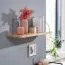 Wandregal aus Mango Massivholz, Farbe: Mango - Abmessungen: 25 x 60 x 22 cm (H x B x T)
