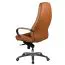 Ergonomischer Chefsessel Apolo 68, Farbe: Braun / Chrom, mit üppiger Polsterung