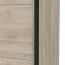 Kleiderschrank mit zwei Schiebetüren Liganga 03, Farbe: Eiche Sonoma, Melaminbeschichtet, Maße: 203 x 148 x 60 cm, zwei Kleiderstangen, zwei Fächer