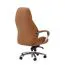 Ergonomischer Schreibtischstuhl Apolo 120, Farbe: Caramel / Chrome, mit weicher Lederoptik-Polsterung