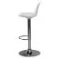 Design Barhocker Apolo 127, Farbe: Weiß / Chrome, Sitz 360° drehbar & höhenverstellbar