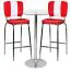 Runder Glasstehtisch Apolo 136, Farbe: Glas / Chrom, mit 10mm dicken Sicherheitsglas - Durchmesser: 60 cm