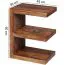 Beistelltisch in E Form Apolo 179, Farbe: Sheesham - Abmessungen: 60 x 30 x 45 cm (H x B x T), aus Sheesham Massivholz