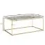 Wohnzimmertisch eckig, Farbe: Marmoroptik / Gold - Abmessungen: 100 x 60 x 40 cm (B x T x H)