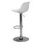 Design Barhocker Apolo 127, Farbe: Weiß / Chrome, Sitz 360° drehbar & höhenverstellbar