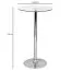 Runder Glasstehtisch Apolo 136, Farbe: Glas / Chrom, mit 10mm dicken Sicherheitsglas - Durchmesser: 60 cm