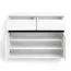 Garderobe Komplett - Set Palvudo | Farbe: Weiß Hochglanz / Schwarz | 3-teilig | 2 Schubladen | 3 große Fächer | Kleiderstange | 2 Türen |