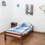 Einfaches Jugendbett / Kinderbett "Easy Premium Line" K1/1n, Buchenholz massiv, Dunkelbraun - Matratzenmaße 90 x 200 cm, elegant