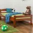 Kinderbett / Jugendbett "Easy Premium Line" K1/2n, Buche Vollholz massiv kirschrot lackiert - Liegefläche: 90 x 190 cm